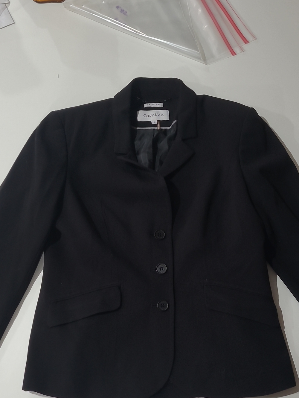 Calvin Klein Women's Black Classic Three-Button Blazer